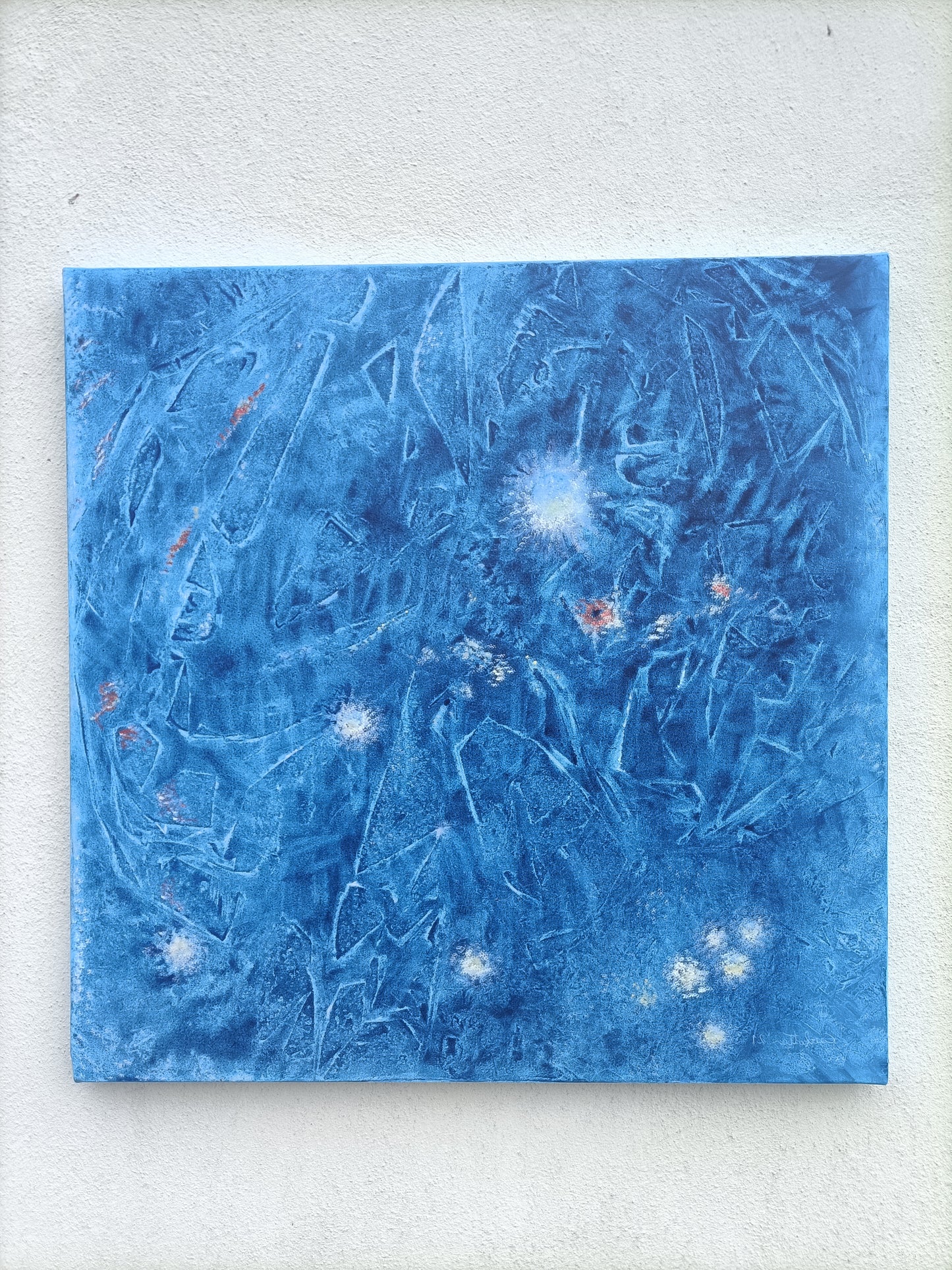 Luci in astratti pensieri - Olio su tela, cm 50 x 50.