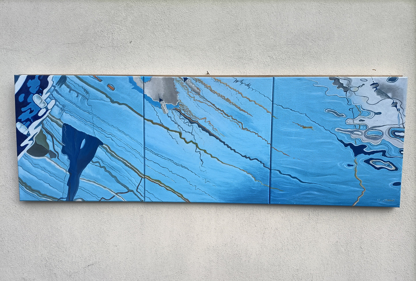 Trittico: Acqua mossa 40 x 40 x 2 cm